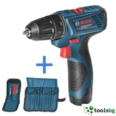 BOSCH GSR 120 LI 2.0 Ah SET - ПРОФЕСИОНАЛЕН АКУМУЛАТОРЕН ВИНТОВЕРТ BOSCH GSR 120 LI 2.0 Ah SET - ПРОФЕСИОНАЛЕН АКУМУЛАТОРЕН ВИНТОВЕРТ